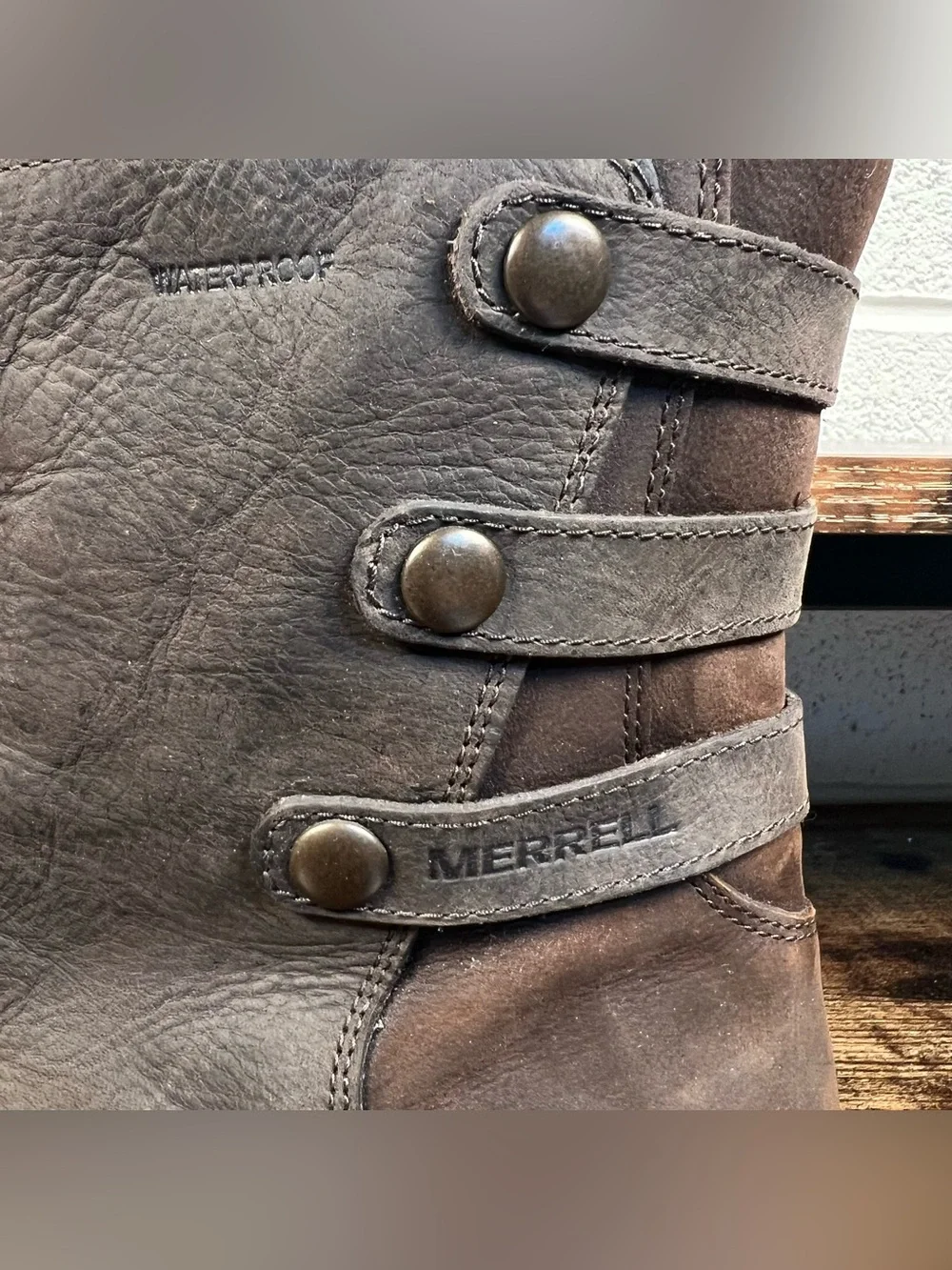 Merrell Boots Waterproof Brown Espresso Captiva Launch Mid Leather women's 8.5
